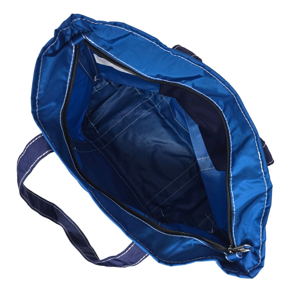 LL Bean Everyday Lightweight Tote Medium Nautical Blue Nylon Bag 283728 - Picture 9 of 14